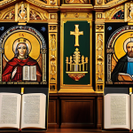 개신교와 천주교 차이점 - Here are three detailed image generation prompts in English, designed to capture the distinctions be...